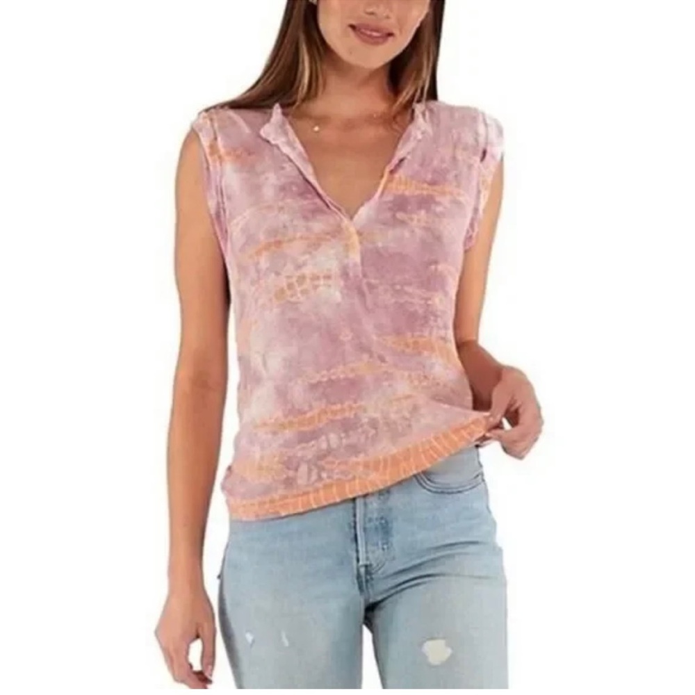 Young Fabulous & Broke Linen Blend Tie Dye Loni Tee